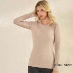 Wholesale women s Pure Comfort Ribbed Long Sleeve Top Soft breathable Crew neckl