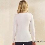 Wholesale women s Pure Comfort Ribbed Long Sleeve Top Soft breathable Crew neckl