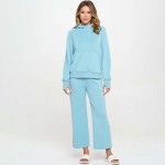 Wholesale women s Scuba Quarter Zip Up Hoodie Pack cuffed trim Kangaroo pocket T