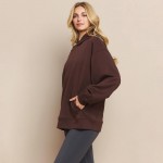 Wholesale women s Oversized UltraComfy Hoodie Long Sleeves Banded Sleeves Pull S