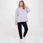 Wholesale women s Oversized UltraComfy Hoodie Long Sleeves Banded Sleeves Pull S