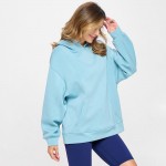 Wholesale women s Oversized UltraComfy Hoodie Long Sleeves Banded Sleeves Pull S