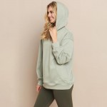 Wholesale women s Oversized UltraComfy Hoodie Long Sleeves Banded Sleeves Pull S
