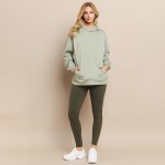 Wholesale women s Oversized UltraComfy Hoodie Long Sleeves Banded Sleeves Pull S