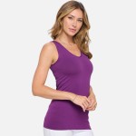 Women's Seamless Reversible V-Neck Tank Top

- Wide Shoulder Straps
- V-Neckline
- Back Scoop Neck
- Fitted Silhouette
- Seamless Design
- Soft & Stretchy 
- Longline Hem
- One Size Fits Most (0-14)
- 92% Nylon, 8% Spandex