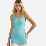 Wholesale women s Seamless Reversible V Neck Tank Top Shoulder Straps V Neckline