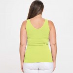 Wholesale lady s Plus V U Neckline Reversible Seamless Tank Shoulder Straps Back