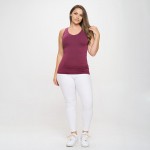 Wholesale lady s Plus V U Neckline Reversible Seamless Tank Shoulder Straps Back