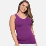 Wholesale lady s Plus V U Neckline Reversible Seamless Tank Shoulder Straps Back
