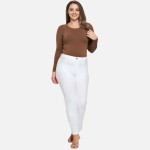 Wholesale women s Seamless Round Neck Long Sleeve Top oCrew Neckline oSeamless C