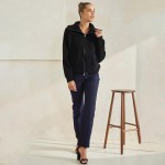 Wholesale women s Luxe Funnel Neck Cardigan Double Zip Rib Cardigan Versatile Fu