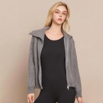 Wholesale women s Luxe Funnel Neck Cardigan Double Zip Rib Cardigan Versatile Fu
