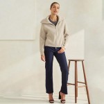 Wholesale women s Luxe Funnel Neck Cardigan Double Zip Rib Cardigan Versatile Fu