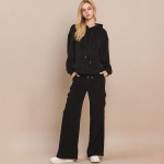 Wholesale women s Relaxed Ribbed Corduroy Hoodie Stretch Knit Corduroy Fabric Ka
