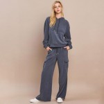 Wholesale women s Relaxed Ribbed Corduroy Hoodie Stretch Knit Corduroy Fabric Ka