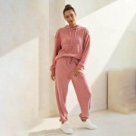 Wholesale women s Relaxed Ribbed Corduroy Hoodie Stretch Knit Corduroy Fabric Ka