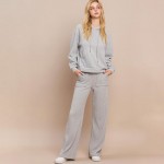 Wholesale women s Relaxed Ribbed Corduroy Hoodie Stretch Knit Corduroy Fabric Ka