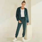 Wholesale women s UltraComfy Zip up Jacket Hoodie Dropped Shoulder Zip Front Clo