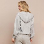 Wholesale women s UltraComfy Zip up Jacket Hoodie Dropped Shoulder Zip Front Clo