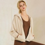 Wholesale women s UltraComfy Zip up Jacket Hoodie Dropped Shoulder Zip Front Clo