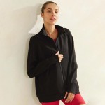 Wholesale women s Ultra Soft Funnel Neck Full Zip Jacket Funnel Neck Raglan Slee