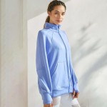 Wholesale women s Ultra Soft Funnel Neck Full Zip Jacket Funnel Neck Raglan Slee