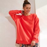 Wholesale women s Cozy Fleece Oversized Sweatshirt Soft fleece fabric Dropped sh