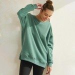 Wholesale women s Cozy Fleece Oversized Sweatshirt Soft fleece fabric Dropped sh