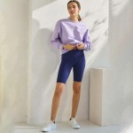 Wholesale women s Ultra Soft Cotton Fleece Crewneck Top Dropped Shoulder Pullove