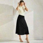 Wholesale women s Corduroy Flared Long Skirt Relaxed fit Corduroy fabric Ribbed