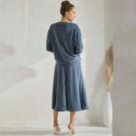 Wholesale women s Corduroy Flared Long Skirt Relaxed fit Corduroy fabric Ribbed