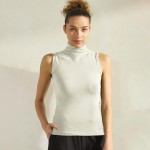 Wholesale women s Mock Neck Seamless Sleeveless Tank oSeamless Mock Neck oSelf F