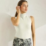 Wholesale women s Mock Neck Seamless Sleeveless Tank oSeamless Mock Neck oSelf F