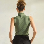 Wholesale women s Mock Neck Seamless Sleeveless Tank oSeamless Mock Neck oSelf F