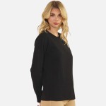 Wholesale long Sleeve Crewneck Top Pack Soft Breathable Cotton