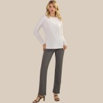 Wholesale long Sleeve Crewneck Top Pack Soft Breathable Cotton