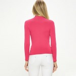 Wholesale women s Bare Essential Seamless Mock Neck Long Sleeve Top o Mock neck