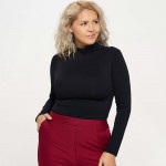 Wholesale women s Bare Essential Seamless Mock Neck Long Sleeve Top o Mock neck