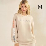 Wholesale women s Faith Fear Scuba Pullover Sweatshirt Crew Neck Dropped Shoulde