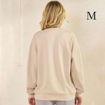 Wholesale women s Faith Fear Scuba Pullover Sweatshirt Crew Neck Dropped Shoulde