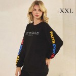 Wholesale women s Faith Fear Scuba Pullover Sweatshirt Crew Neck Dropped Shoulde