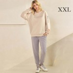 Wholesale women s Faith Fear Scuba Pullover Sweatshirt Crew Neck Dropped Shoulde