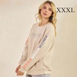 Wholesale women s Faith Fear Scuba Pullover Sweatshirt Crew Neck Dropped Shoulde