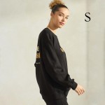 Wholesale women s If God Us Scuba Pullover Sweatshirt Crew Neck Dropped Shoulder