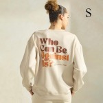 Wholesale women s If God Us Scuba Pullover Sweatshirt Crew Neck Dropped Shoulder