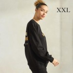 Wholesale women s If God Us Scuba Pullover Sweatshirt Crew Neck Dropped Shoulder