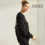 Wholesale women s If God Us Scuba Pullover Sweatshirt Crew Neck Dropped Shoulder