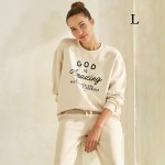 Wholesale women s God Amazing Scuba Pullover Sweatshirt Crew Neck Dropped Should