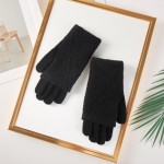 Wholesale fold Knit Gloves One Fits Most Polyester