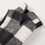 Wholesale fuzzy Knit Plaid Gloves One Fits Most Polyester